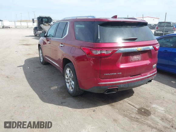 2018 Chevrolet Traverse High Country with VIN 1GNEVKKW0JJ106147, listed as a IAAI auction lot 41995736 with 95,512 mi miles. Bid and sale history available at carsss.com. Image 3.