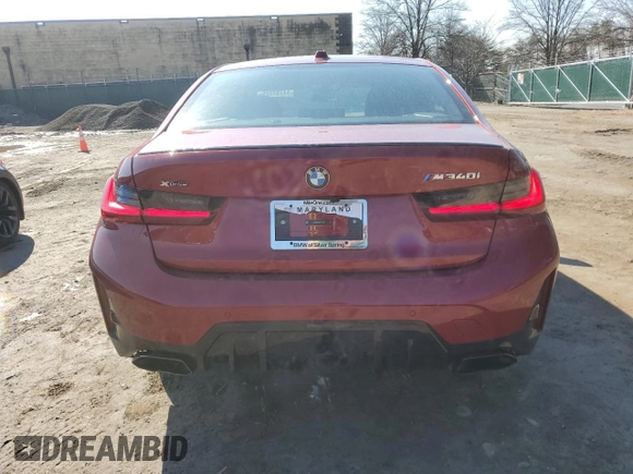 2025 BMW 3 Series M340i xDrive with VIN 3MW69FT06S8F12088, listed as a Copart auction lot 44757725 with 1,290 mi miles and Salvage Title. Bid and sale history available at carsss.com. Image 6.