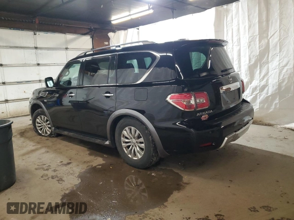 2018 Nissan Armada SV with VIN JN8AY2NC8J9553377, listed as a Copart auction lot 81516004 with 106,757 mi miles and Salvage Title. Bid and sale history available at carsss.com. Image 2.