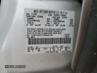2003 Ford Escape XLS Popular with VIN 1FMYU02173KB43156, listed as a Copart auction lot 51534495 with 266,600 mi miles and Salvage title. Bid and sale history available at DreamBid. Image 13.