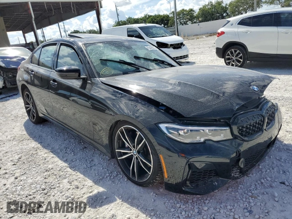 2021 BMW 3 Series M340i with VIN 3MW5U7J02M8B53134, listed as a Copart auction lot 65429272 with 11,966 mi miles. Bid and sale history available at carsss.com. Image 1.