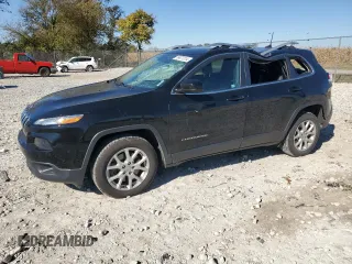 2018 Jeep Cherokee Latitude Plus with VIN 1C4PJLLXXJD557028, listed as a Copart auction lot 76671214 with 105,459 mi miles and Salvage Title. Bid and sale history available at carsss.com. Image 1.