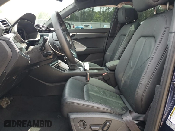 2022 Audi Q3 S line Premium Plus with VIN WA1EECF31N1080897, listed as a Copart auction lot 57252625 with 24,338 mi miles and Salvage title. Bid and sale history available at DreamBid. Image 7.