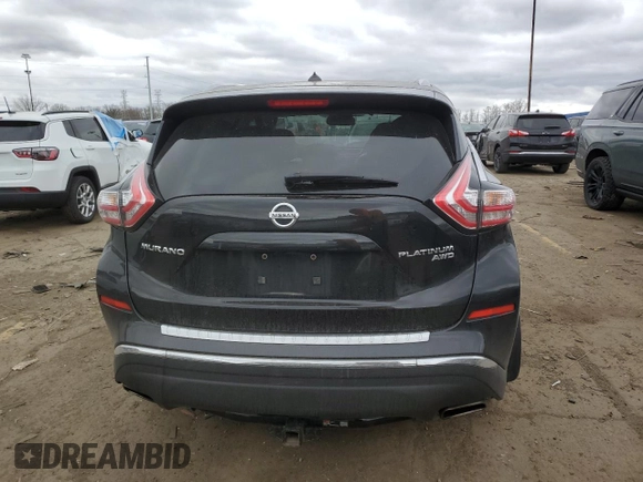 2016 Nissan Murano S with VIN 5N1AZ2MH4GN132340, listed as a Copart auction lot 53331685 with 117,967 mi miles and Clean Title. Bid and sale history available at carsss.com. Image 6.