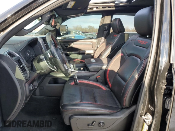 2021 Ram 1500 TRX with VIN 1C6SRFU9XMN704748, listed as a Copart auction lot 89356555 with 104,286 mi miles and Salvage Title. Bid and sale history available at carsss.com. Image 7.