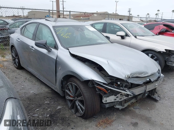 2021 Lexus IS 350 F Sport with VIN JTHGZ1B25M5045922, listed as a IAAI auction lot 42171239 with 43,539 mi miles and . Bid and sale history available at DreamBid. Image 1.