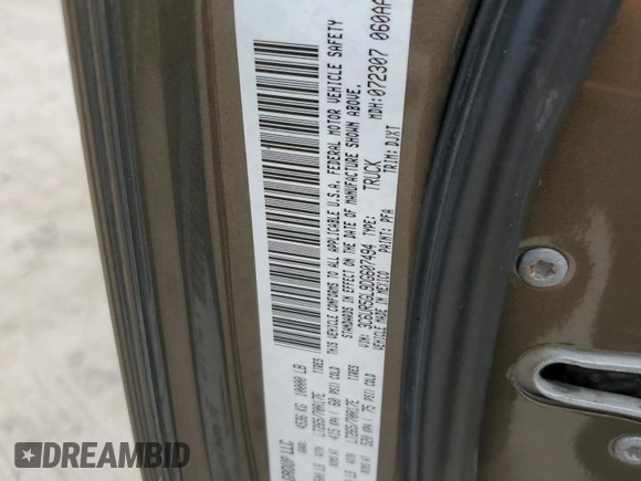 2013 Ram 2500 Laramie Longhorn с VIN 3C6UR5GL9DG607494, выставлен на аукционе Copart как лот 53242795 с пробегом 212 468 миль миль и Списание • Salvage title. История ставок и продаж доступна на DreamBid. Изображение 10.