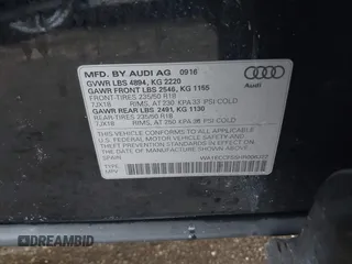 2017 Audi Q3 Premium with VIN WA1ECCFS5HR006322, listed as a IAAI auction lot 41396127 with 46,004 mi miles. Bid and sale history available at carsss.com. Image 9.