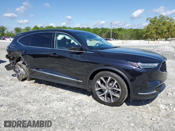 2023 Acura MDX Technology z VIN 5J8YD9H4XPL006403, wystawiony jako Copart lot #52692135 z przebiegiem 24 473 mil mil oraz Szkoda całkowita • Salvage title. Historia ofert i sprzedaży dostępna na DreamBid. Obrazek 4.