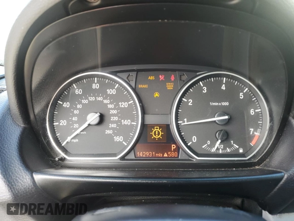 2008 BMW 1 Series 128i with VIN WBAUL73578VE88077, listed as a Copart auction lot 48655115 with 142,931 mi miles and Salvage title. Bid and sale history available at DreamBid. Image 9.