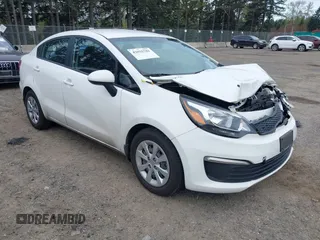 2016 Kia Rio LX with VIN KNADM4A36G6686149, listed as a IAAI auction lot 42015781 with 104,582 mi miles. Bid and sale history available at carsss.com. Image 1.