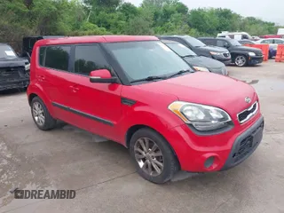 2012 Kia Soul + with VIN KNDJT2A63C7357081, listed as a IAAI auction lot 41969447 with 1 mi miles. Bid and sale history available at carsss.com. Image 1.