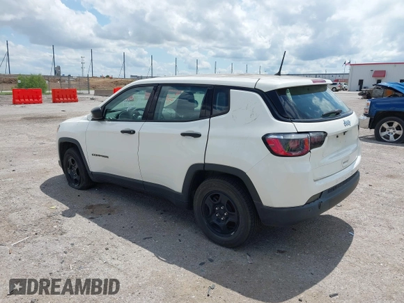 2018 Jeep Compass Sport with VIN 3C4NJCAB3JT263298, listed as a IAAI auction lot 42218194 with 104,604 mi miles and . Bid and sale history available at DreamBid. Image 3.