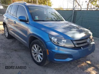 2017 Volkswagen Tiguan Wolfsburg Edition with VIN WVGRV7AX9HW508274, listed as a IAAI auction lot 41078797 with 130,959 mi miles and . Bid and sale history available at DreamBid. Image 1.
