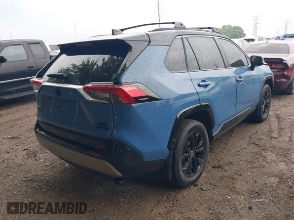 2022 Toyota RAV4 Hybrid XSE with VIN JTME6RFV7ND527447, listed as a IAAI auction lot 42358584 with 50,394 mi miles and . Bid and sale history available at DreamBid. Image 4.