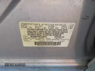 2010 Nissan Sentra SR with VIN 3N1AB6AP4AL640376, listed as a IAAI auction lot 42004356 with Not Provided miles and . Bid and sale history available at DreamBid. Image 9.
