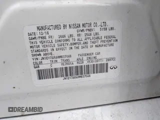 2017 Infiniti Q50 Premium with VIN JN1EV7AR4HM837046, listed as a IAAI auction lot 42213562 with 111,244 mi miles and . Bid and sale history available at DreamBid. Image 9.