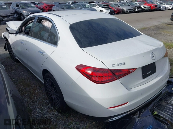 2024 Mercedes-Benz C 300 with VIN W1KAF4GB9RR237814, listed as a IAAI auction lot 41774059 with Not Provided miles and . Bid and sale history available at DreamBid. Image 3.