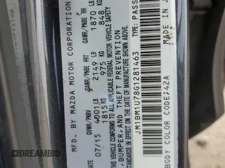 2016 Mazda 3 i Sport with VIN JM1BM1U78G1281463, listed as a Copart auction lot 52704715 with 114,682 mi miles and Salvage Title. Bid and sale history available at DreamBid. Image 12.