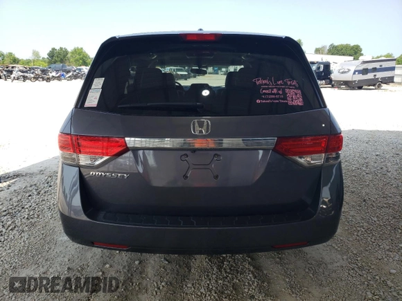 2014 Honda Odyssey EX-L with VIN 5FNRL5H60EB125478, listed as a Copart auction lot 59218355 with 165,928 mi miles and Salvage title. Bid and sale history available at DreamBid. Image 6.