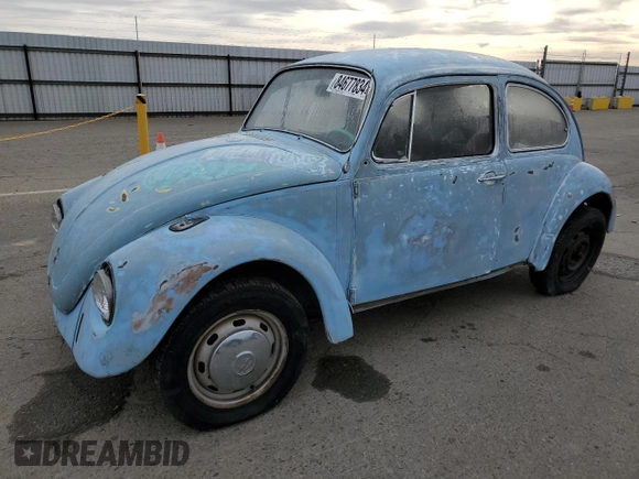 1968 Volkswagen Beetle with VIN 118774812, listed as a Copart auction lot 84677834 with 16,098 mi miles and Clean Title. Bid and sale history available at DreamBid. Image 1.