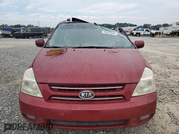 2008 Kia Sedona EX with VIN KNDMB233686265088, listed as a Copart auction lot 74372544 with 0 mi miles and Salvage Title. Bid and sale history available at carsss.com. Image 5.
