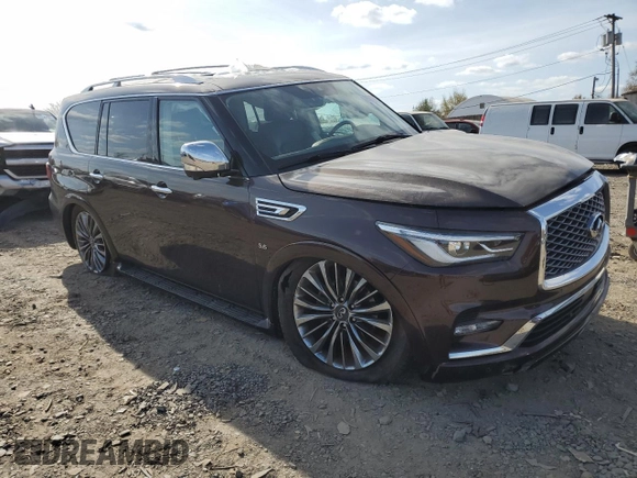 2018 Infiniti QX56 8-passenger with VIN JN8AZ2NC9J9440597, listed as a Copart auction lot 78567424 with 94,218 mi miles and Salvage Title. Bid and sale history available at carsss.com. Image 4.
