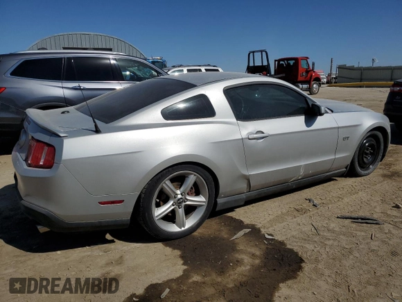 2010 Ford Mustang GT with VIN 1ZVBP8CH8A5143204, listed as a Copart auction lot 47880645 with 75,040 mi miles and Salvage Title. Bid and sale history available at carsss.com. Image 3.