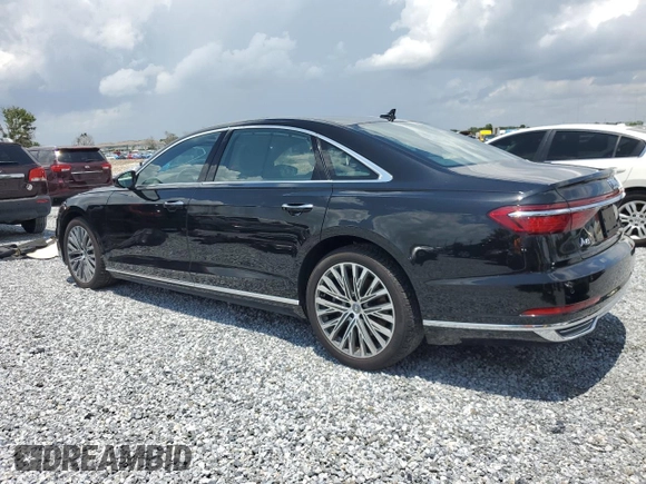2019 Audi A8 with VIN WAU8DAF89KN011642, listed as a Copart auction lot 57915325 with 27,018 mi miles and Salvage title. Bid and sale history available at DreamBid. Image 2.