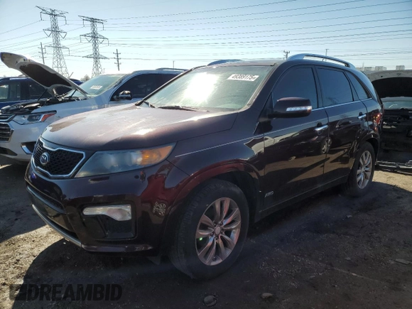 2013 Kia Sorento SX with VIN 5XYKWDA20DG318621, listed as a Copart auction lot 49389175 with 168,411 mi miles and Clean Title. Bid and sale history available at carsss.com. Image 1.