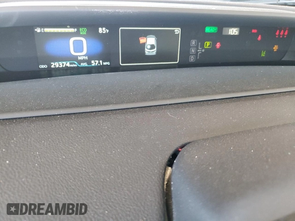 2021 Toyota Prius LE z VIN JTDKAMFP6M3183538, wystawiony jako Copart lot #54267425 z przebiegiem 29 374 mil mil oraz Szkoda całkowita • Salvage title. Historia ofert i sprzedaży dostępna na DreamBid. Obrazek 9.