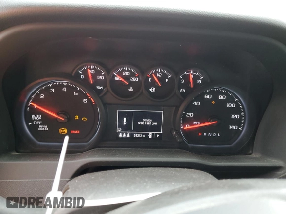 2024 Chevrolet Silverado 1500 with VIN 3GCPDAEK5RG164405, listed as a Copart auction lot 47142305 with 24,213 mi miles and Salvage Title. Bid and sale history available at DreamBid. Image 9.