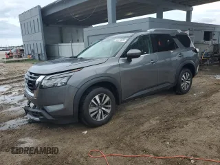 2023 Nissan Pathfinder SL with VIN 5N1DR3CA7PC243337, listed as a Copart auction lot 56573025 with 52,984 mi miles and Non repairable. Bid and sale history available at DreamBid. Image 1.