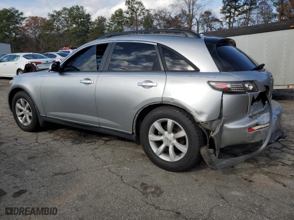 2005 Infiniti FX35 with VIN JNRAS08UX5X104970, listed as a Copart auction lot 85726284 with 168,068 mi miles and Salvage Title. Bid and sale history available at carsss.com. Image 2.