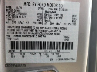 2022 Ford Transit Connect XL z VIN NM0LS6S29N1516770, wystawiony jako Copart lot #70408014 z przebiegiem 29 561 mil mil oraz Szkoda całkowita • Salvage title. Historia ofert i sprzedaży dostępna na DreamBid. Obrazek 12.