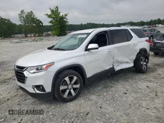 2018 Chevrolet Traverse LT z VIN 1GNERHKW4JJ120060, wystawiony jako Copart lot #54531035 z przebiegiem 142 431 mil mil oraz Szkoda całkowita • Salvage title. Historia ofert i sprzedaży dostępna na DreamBid. Obrazek 1.
