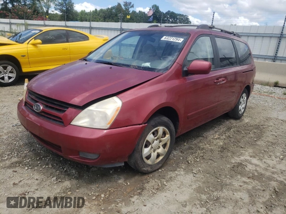 2006 Kia Sedona LX with VIN KNDMB233066086431, listed as a Copart auction lot 63221294 with 181,290 mi miles and Clean Title. Bid and sale history available at DreamBid. Image 1.