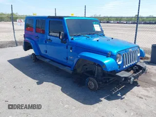 2016 Jeep Wrangler Unlimited Sahara with VIN 1C4HJWEG0GL154418, listed as a IAAI auction lot 41892333 with 102,410 mi miles and . Bid and sale history available at DreamBid. Image 1.