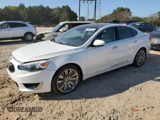 2015 Kia Cadenza Limited with VIN KNALN4D78F5172928, listed as a Copart auction lot 75952444 with 124,572 mi miles and Salvage Title. Bid and sale history available at carsss.com. Image 1.