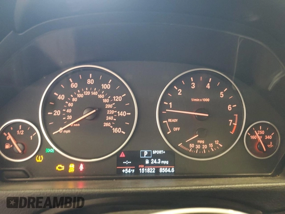 2013 BMW 3 Series 335i xDrive with VIN WBA3B9C51DJ437165, listed as a Copart auction lot 49638215 with 151,822 mi miles and Clean Title. Bid and sale history available at carsss.com. Image 9.