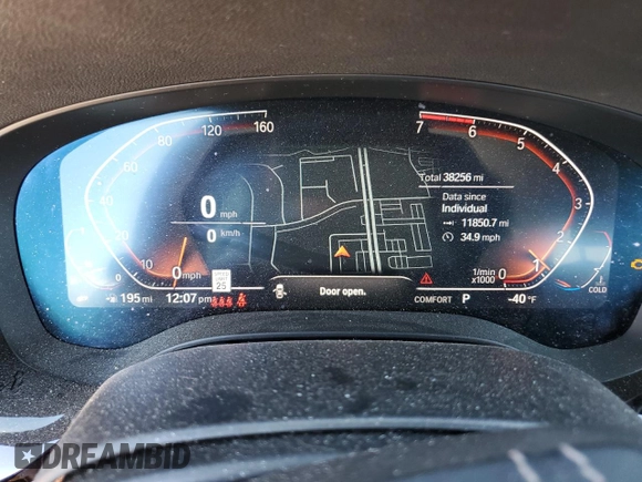 2020 BMW 5 Series 530i with VIN WBAJR3C00LWW66751, listed as a Copart auction lot 88916895 with 38,256 mi miles and Salvage Title. Bid and sale history available at DreamBid. Image 9.
