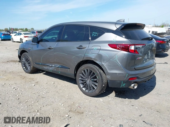2023 Acura RDX Advance with VIN 5J8TC2H8XPL013018, listed as a IAAI auction lot 42102048 with 16,416 mi miles and . Bid and sale history available at DreamBid. Image 3.
