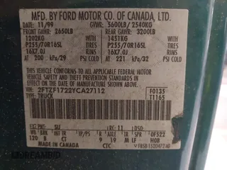 2000 Ford F-150 XL with VIN 2FTZF1722YCA27112, listed as a IAAI auction lot 42687404 with Not provided miles and . Bid and sale history available at DreamBid. Image 9.