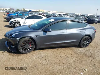 2022 Tesla Model 3 Performance with VIN 5YJ3E1ECXNF264830, listed as a IAAI auction lot 41625494 with Not Provided miles and . Bid and sale history available at carsss.com. Image 13.