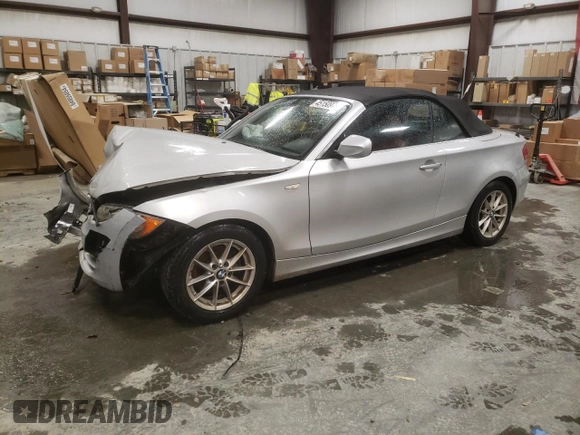 2011 BMW 1 Series 128i with VIN WBAUL7C52BVM80814, listed as a Copart auction lot 45150975 with 186,716 mi miles and Salvage title. Bid and sale history available at DreamBid. Image 1.