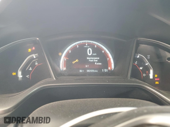 2017 Honda Civic Si with VIN 2HGFC3A59HH755511, listed as a Copart auction lot 50388225 with 82,420 mi miles and Salvage Title. Bid and sale history available at DreamBid. Image 9.
