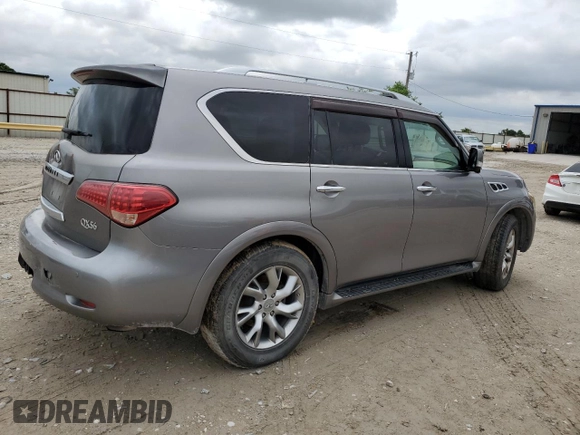 2011 Infiniti QX56 7-passenger with VIN JN8AZ2NE4B9002248, listed as a Copart auction lot 54601014 with 0 mi miles and Clean Title. Bid and sale history available at carsss.com. Image 3.