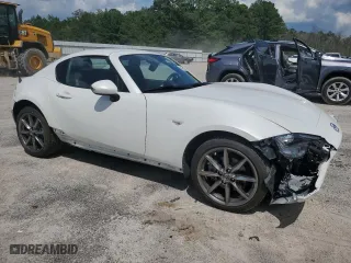 2021 Mazda MX-5 Miata RF Grand Touring with VIN JM1NDAM72M0451315, listed as a Copart auction lot 63666334 with 15,168 mi miles and Salvage Title. Bid and sale history available at carsss.com. Image 4.