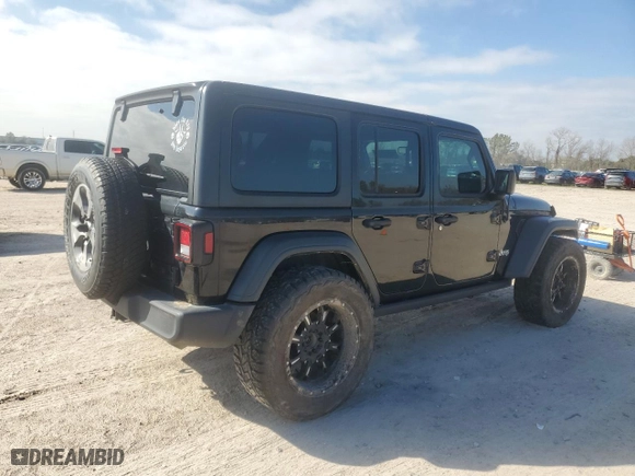 2018 Jeep Wrangler Unlimited Sport S with VIN 1C4HJXDG0JW120492, listed as a Copart auction lot 45418345 with 54,059 mi miles and Salvage Title. Bid and sale history available at carsss.com. Image 3.