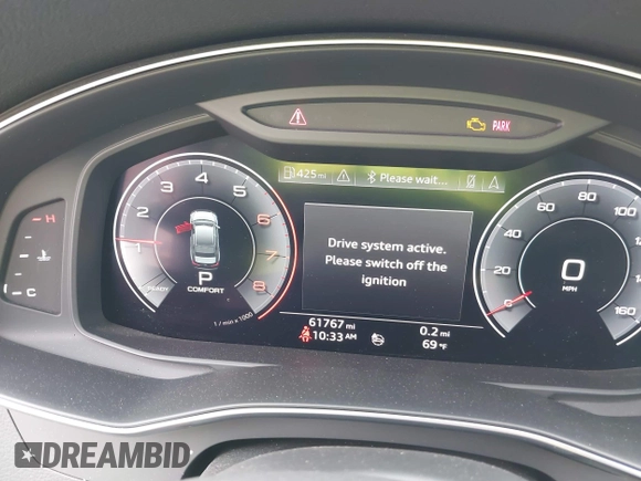 2019 Audi A6 Premium Plus with VIN WAUL2AF28KN022417, listed as a IAAI auction lot 41741395 with 61,767 mi miles. Bid and sale history available at carsss.com. Image 7.